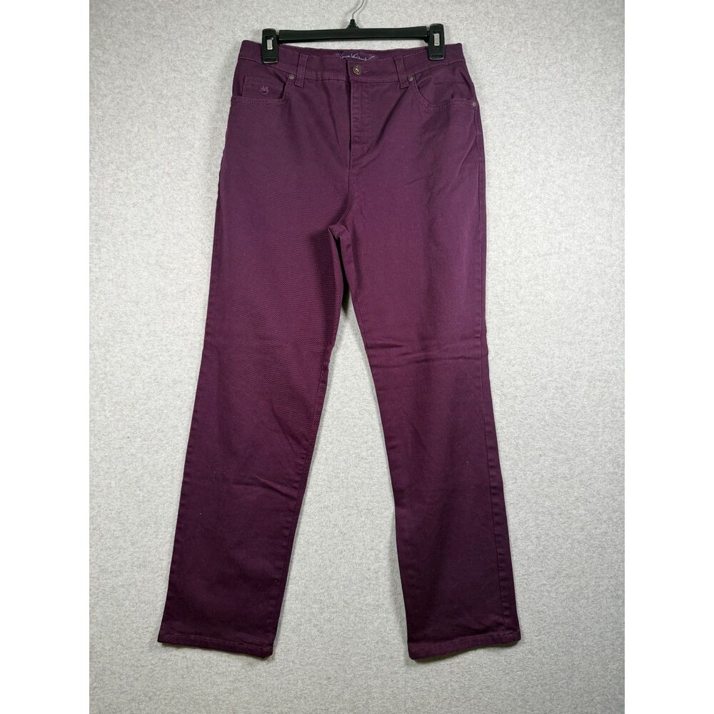 Gloria Vanderbilt Amanda Purple Plum Straight Leg Jeans Women's Size 8 3945